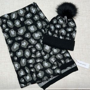 NWT Lane Bryant Leopard Scarf and Winter Hat Set